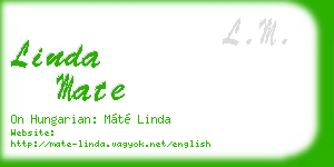 linda mate business card
